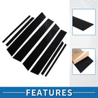 8 Pcs Window Trim Cover for Toyota RAV4 (2013–2018) Black
