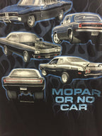 Licensed Black T-Shirt with Mopar Script for Dodge Charger Challenger (2010–2023)
