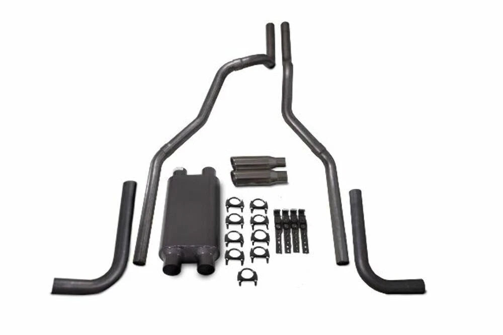 2.5" Dual Exhaust for Chevy GMC 2500 (2000–2006) - Dual Inlet, Side Exit