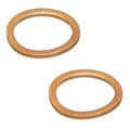 Set of 2 Copper Seal Washers 12x15.5x1.5mm for Mercedes Audi Infiniti