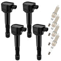 Set of 4 Ignition Coil Spark Plugs for Acura ILX TLX Honda Accord CR-V