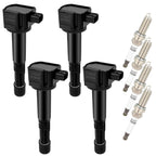 Set of 4 Ignition Coil Spark Plugs for Acura ILX TLX Honda Accord CR-V