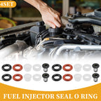 Set of 4 Fuel Injector Seal O Rings for Honda Fit (2009–2013) NBR Rubber