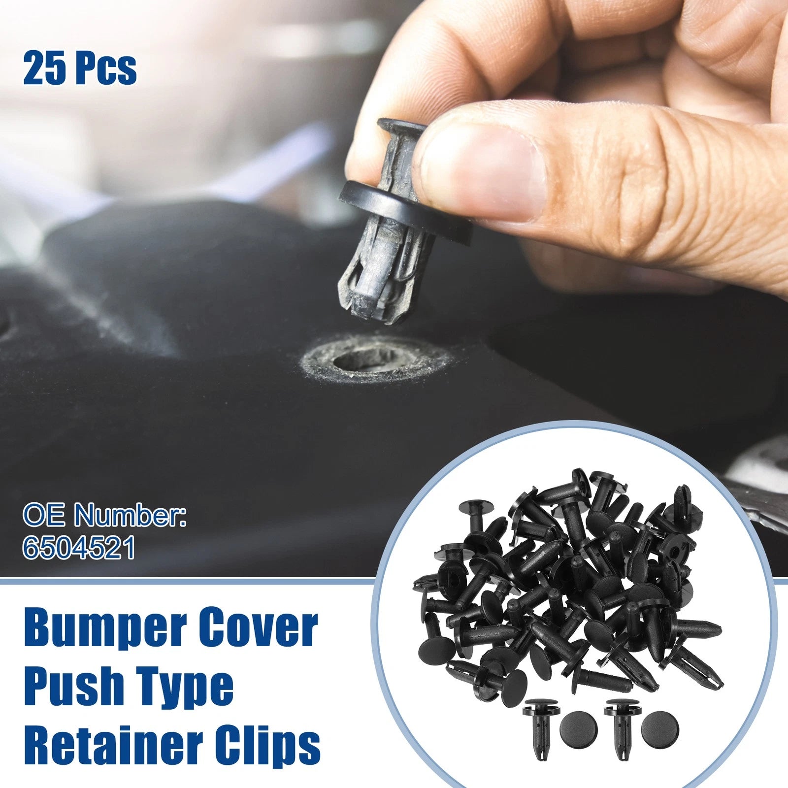 25pcs Bumper Cover Push Type Retainer Clips for Chrysler 200 (2011–2014) No. 6504521