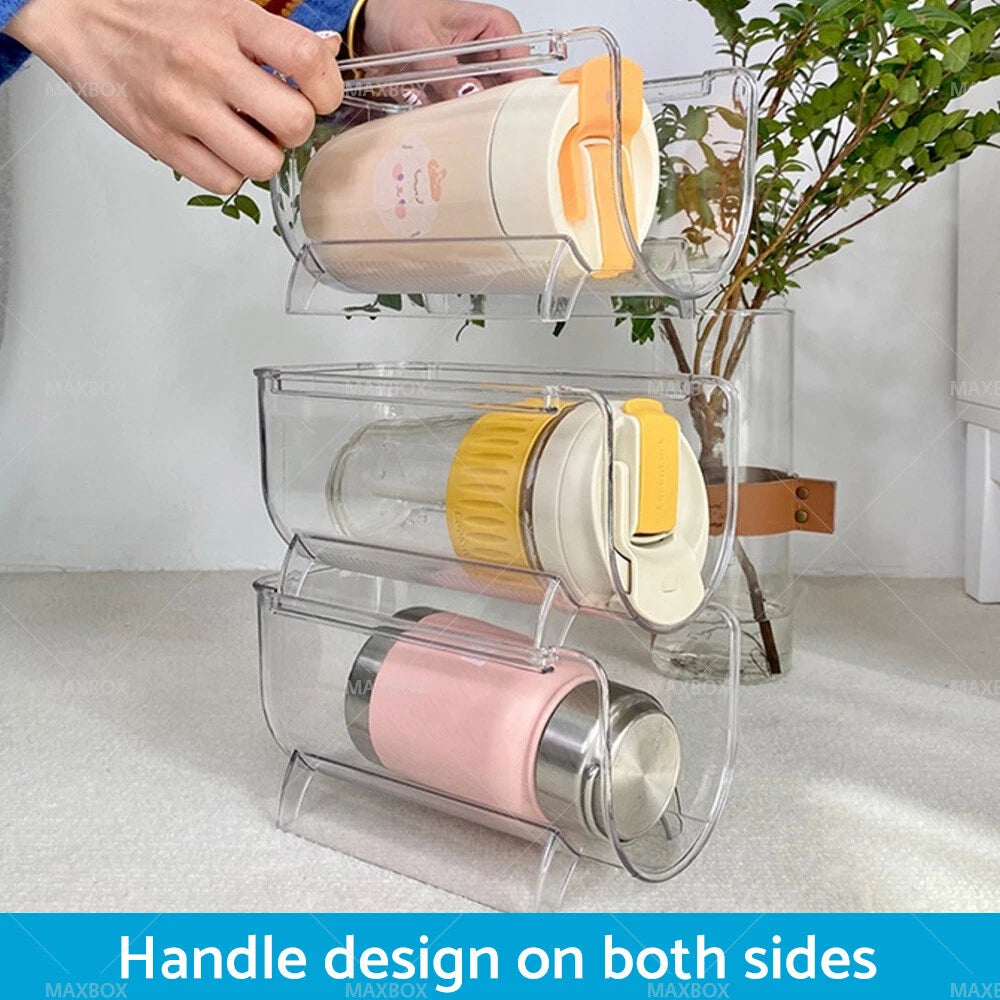 Bottle Storage Rack for Fridge Kitchen Bar (Stackable)