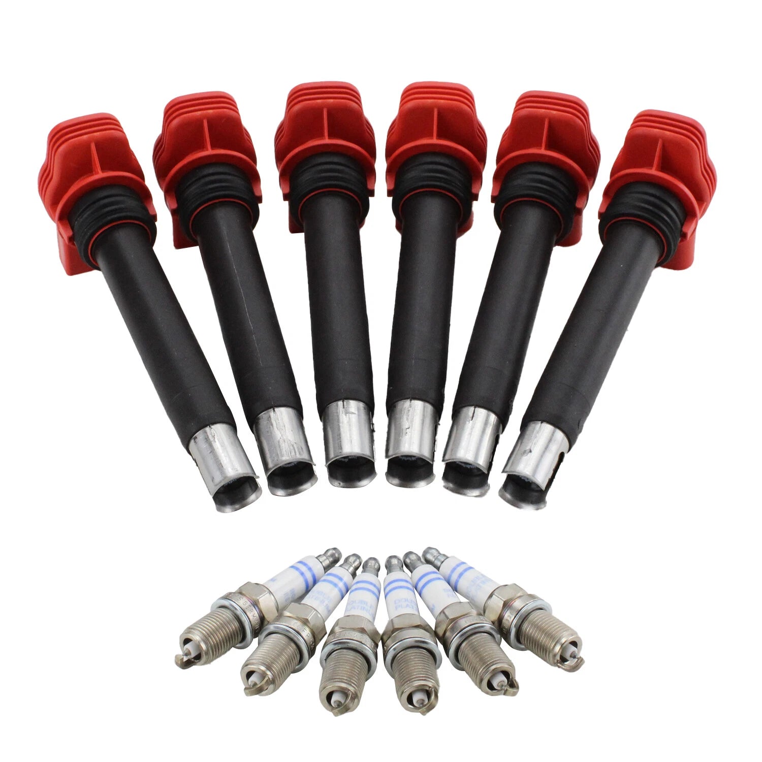 Set of 6 Ignition Coils & 6 Platinum Spark Plugs for Audi A6 A7 (2012–2018)
