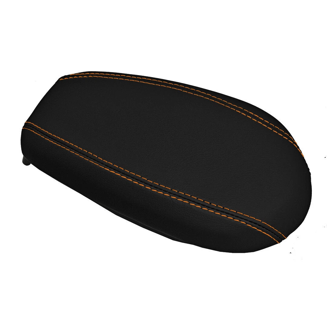 Console Lid Armrest Cover for Hyundai Veloster (2012–2018) Orange Stitch