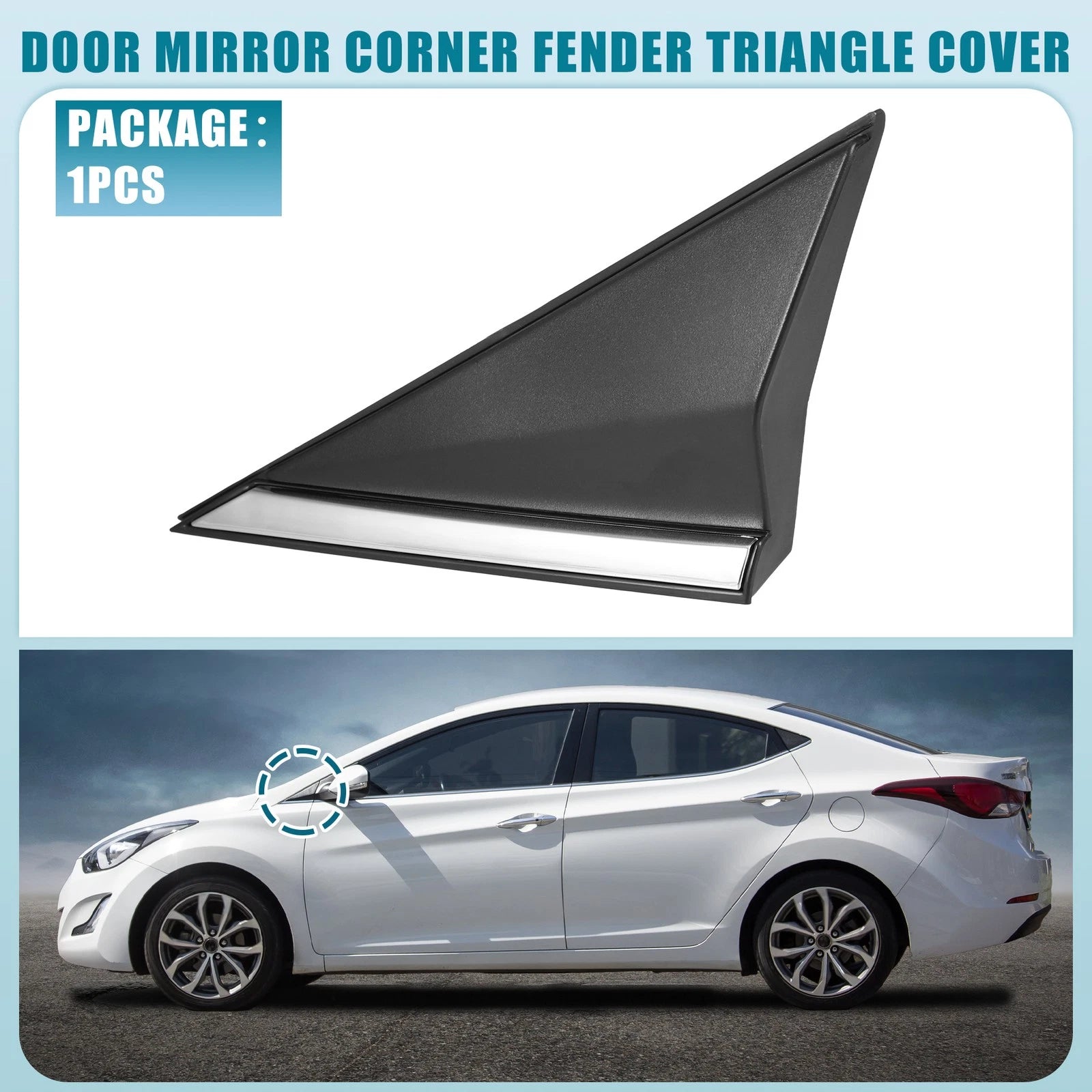 Front Left Mirror Corner Fender Triangle Cover No. 861803X000 for Hyundai