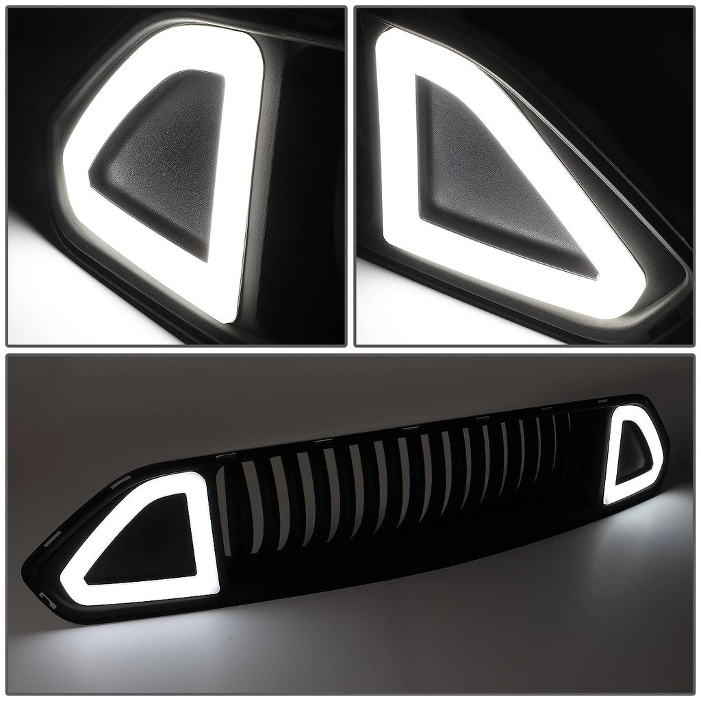 Vertical Look LED DRL Front Upper Bumper Grille for Ford Mustang (2018–2020)