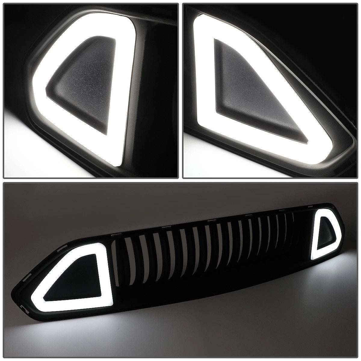 Vertical Look LED DRL Front Upper Bumper Grille for Ford Mustang (2018–2020)