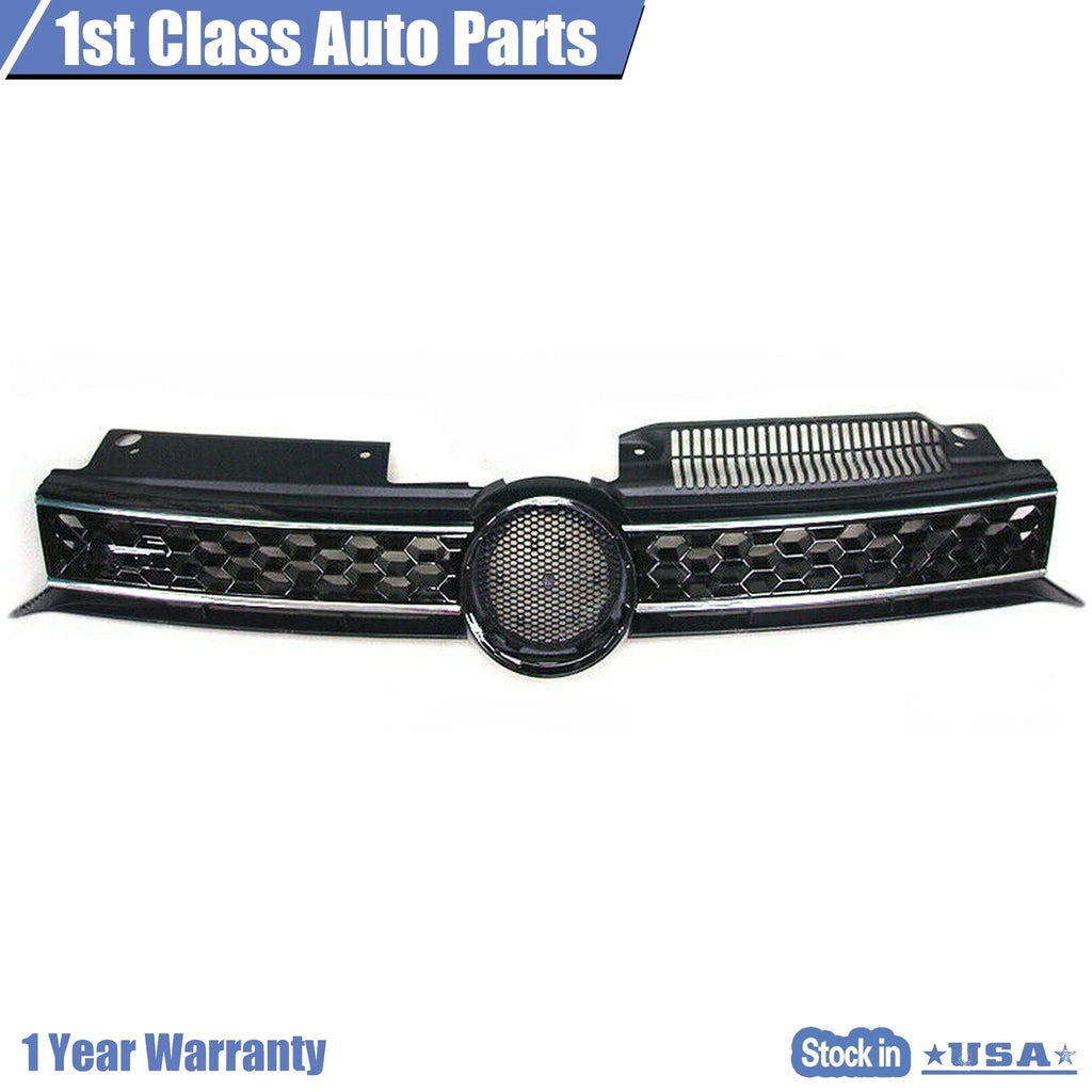 Grille with Chrome Trim for VW MK6 Golf/GTI/Jetta Sportwagen (2010–2014)
