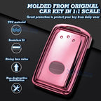 Pink Soft TPU Remote Key Fob Cover Case for Mazda 3 (2019-2025)