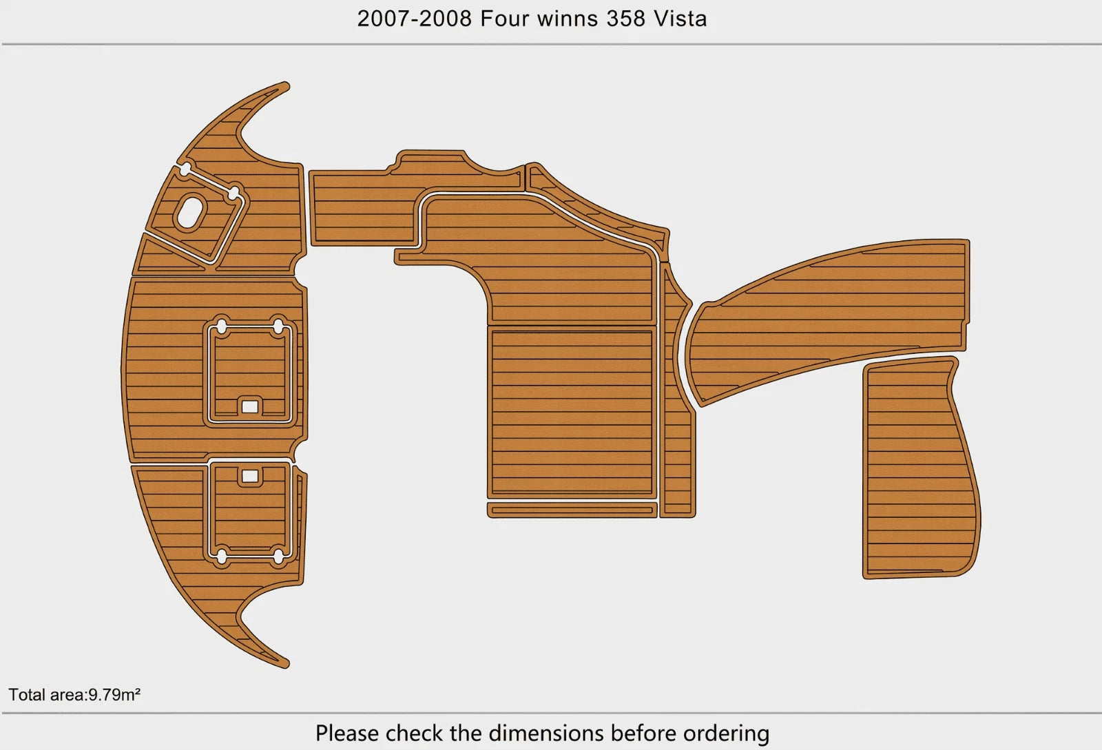 EVA Foam Flooring Mat for Four Winns 358 Vista (2007)