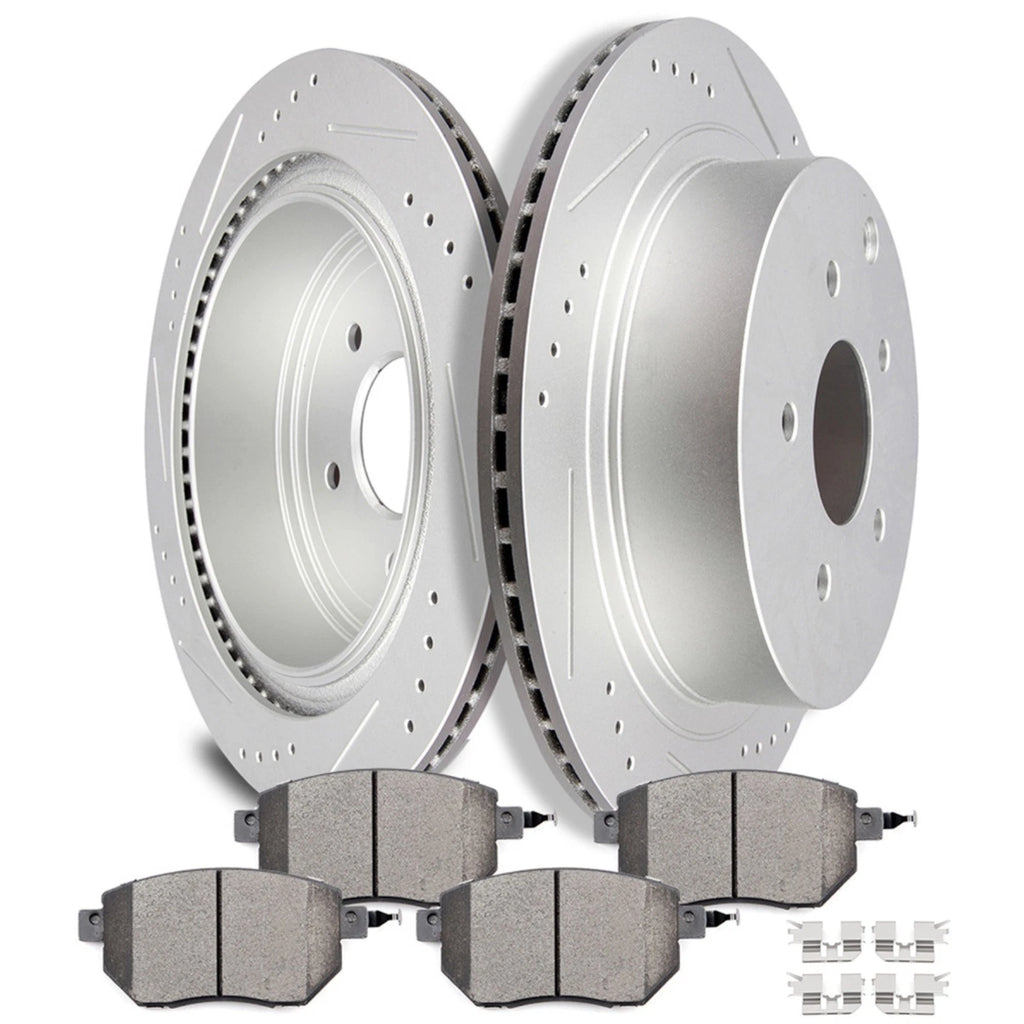 Rear Brake Rotors with Ceramic Pads for Nissan Murano (2003–2012)