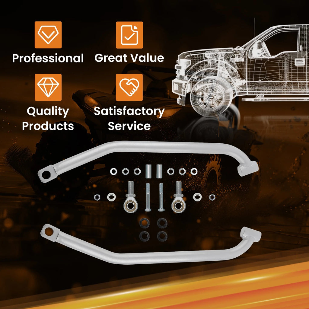 Pair Lower High Max Clearance Radius Bar Kit for Polaris RZR 1000 XP (2014)