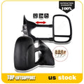 Set of 2 Black Manual Towing Mirrors for Ford F250 Super Duty