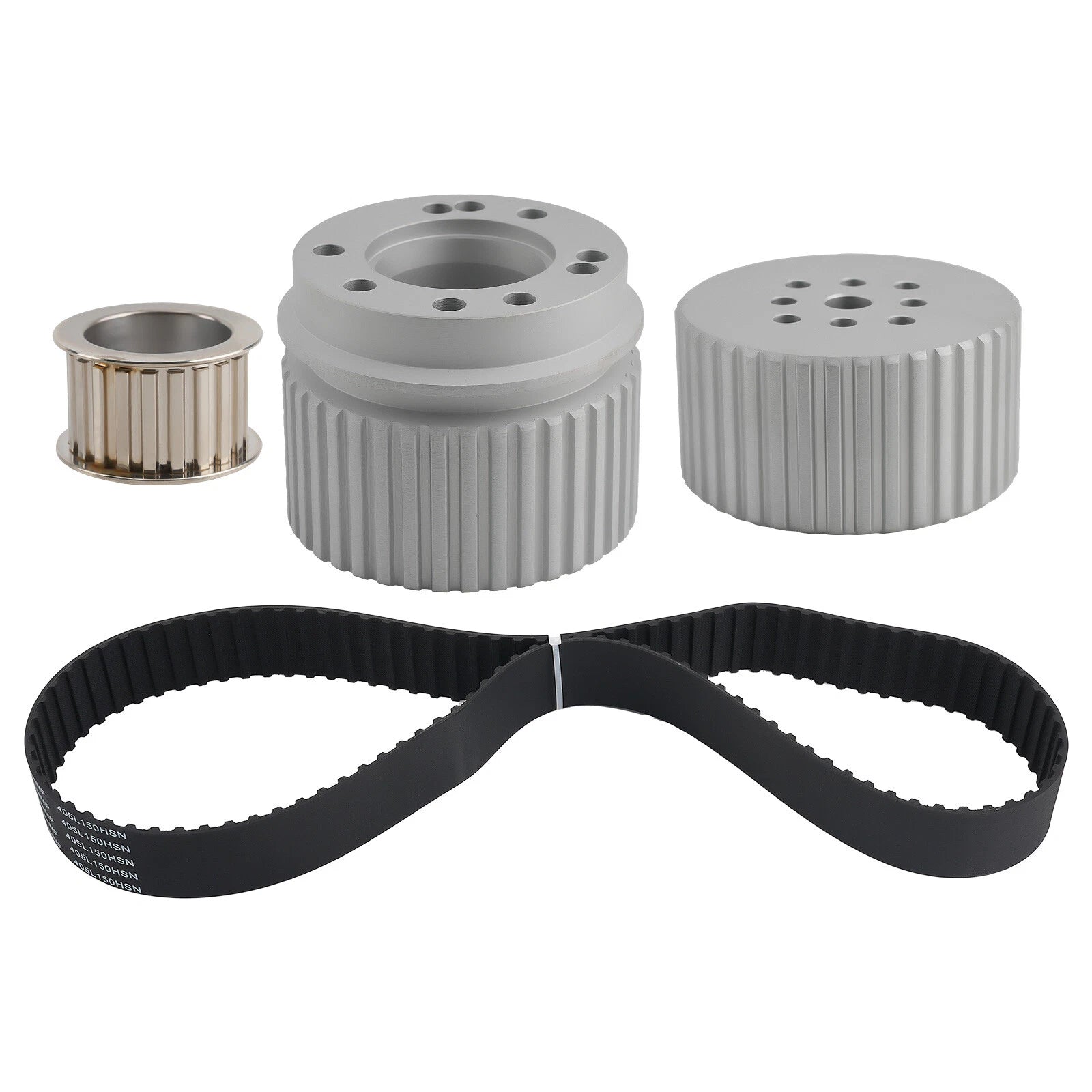 Billet Aluminum Gilmer Belt Drive Pulley Kit for Chevy SBC 283-350 (1960–1995)