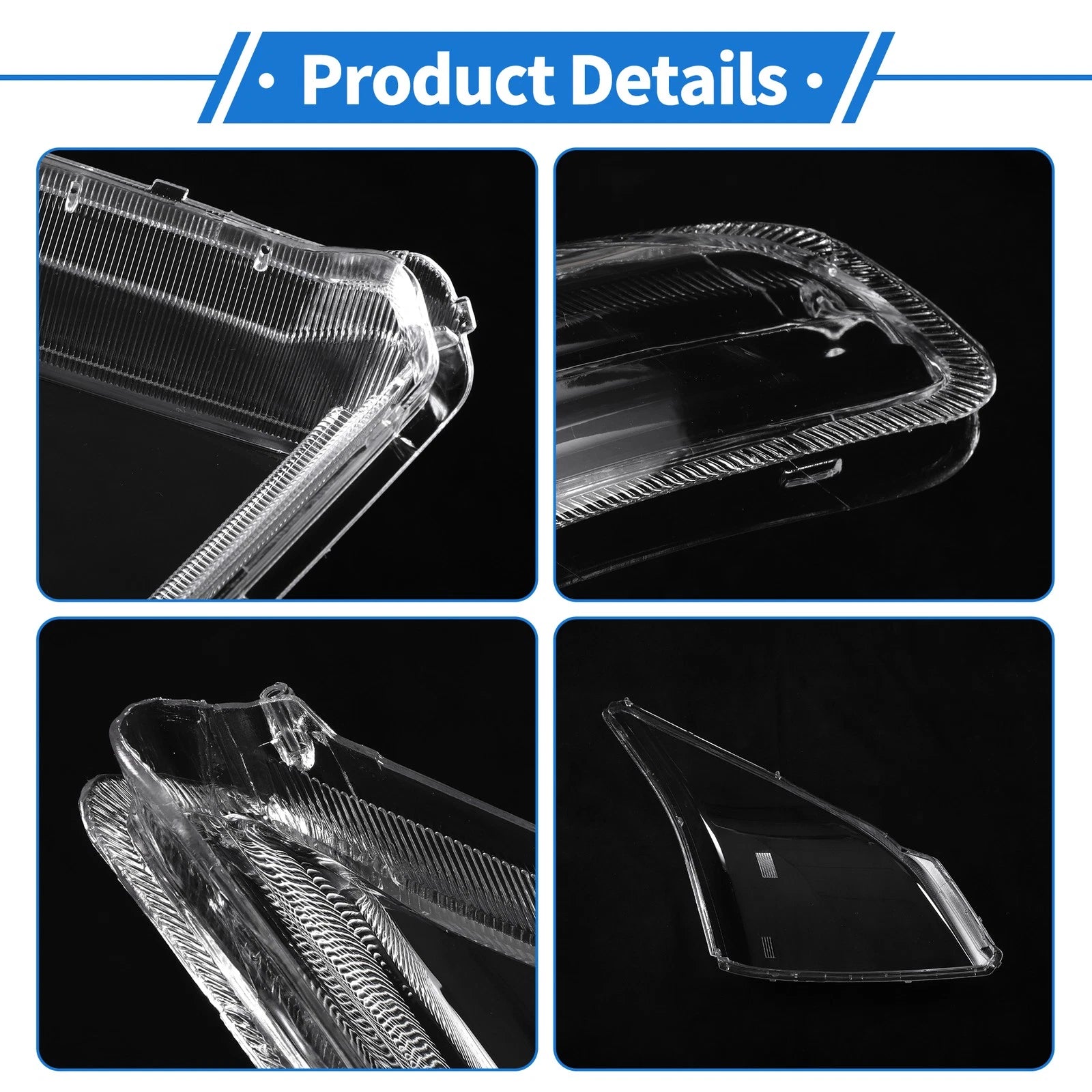 Headlight Lens Cover for Toyota Prado (2003–2009) PC Clear