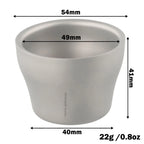 Compact Double Layer Titanium Wine Mug 45ml - Rust Resistant, Lightweight