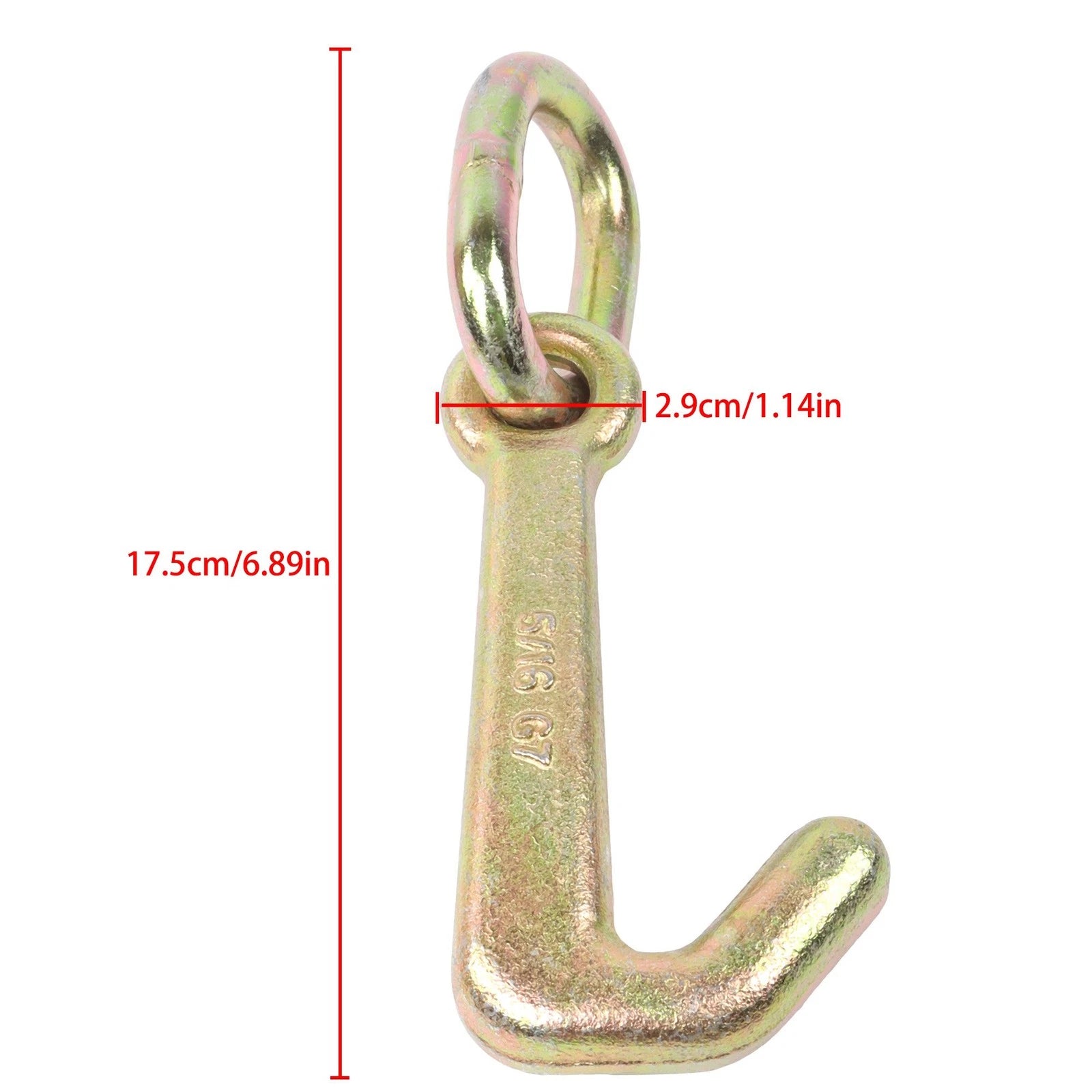 Set of 4 G70 Mini J Hooks 5/16" 5400 lbs Working Load Limit