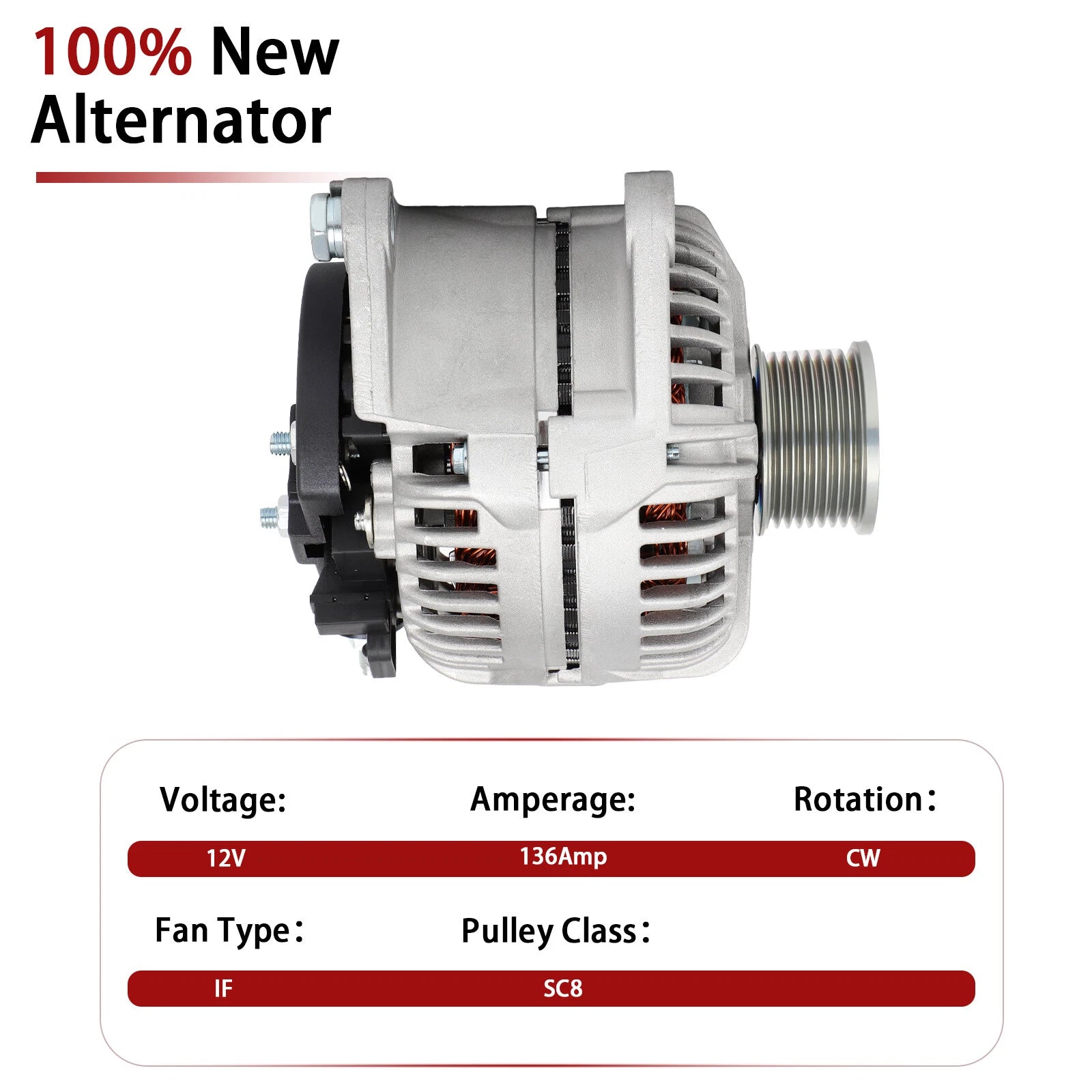 Alternator for Dodge Ram 2500 3500 4500 5500 (2007-2010)
