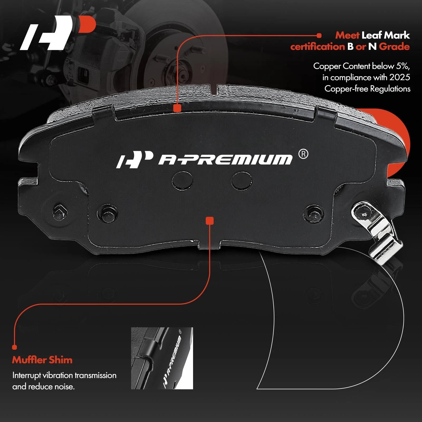 Front Disc Brake Rotor & Pad Set for Chevrolet Malibu