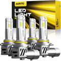 Set of 2 9005 9006 LED Headlights for High Low Beam Bulbs (200W, 6500K)