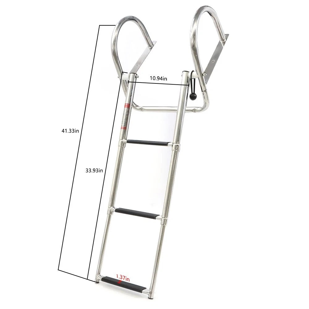 Stainless Steel Telescoping Dock Ladder for Boats (2/3/4/5 Steps)