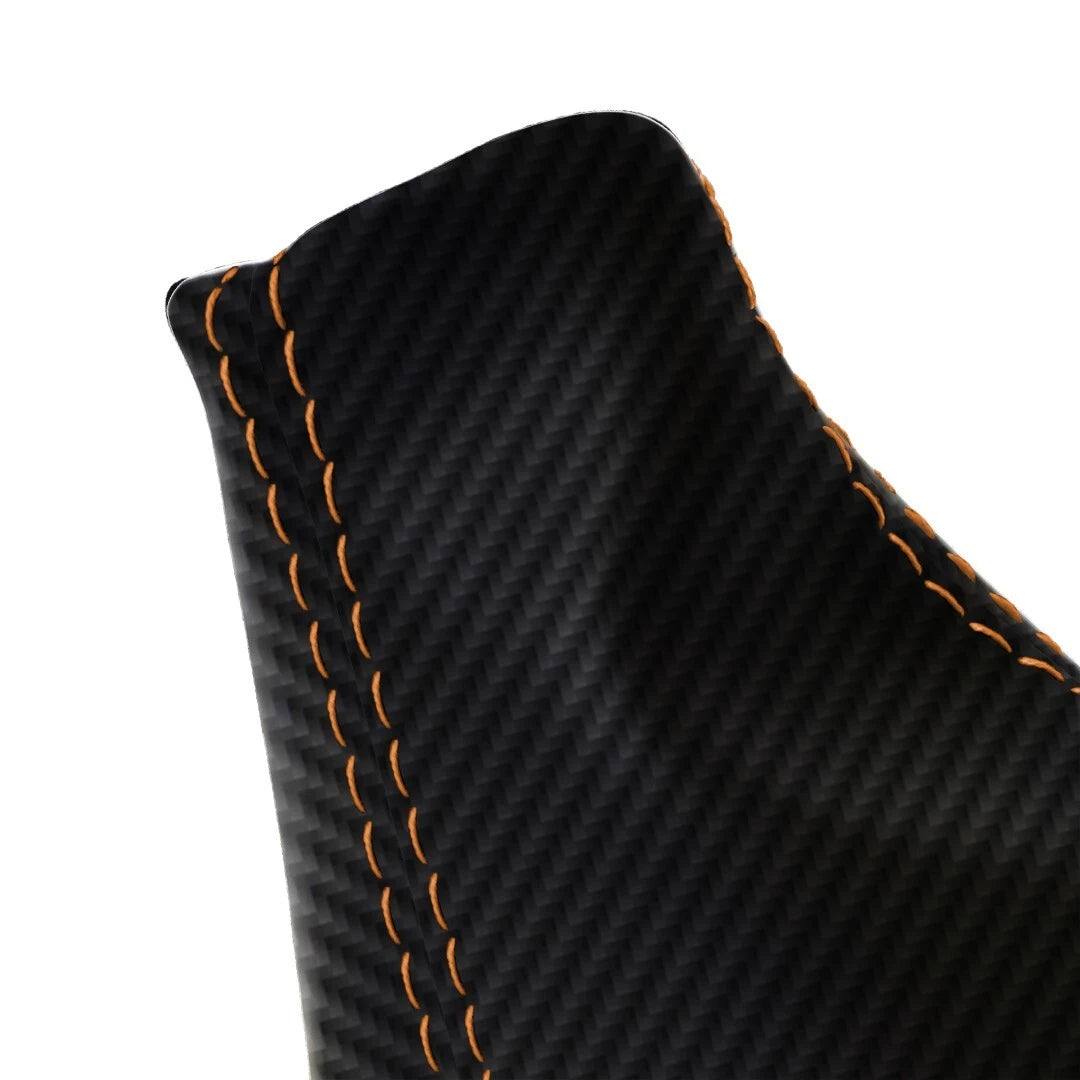 Manual Shift Boot Cover for Nissan Versa (2007–2012) - Carbon, Orange Stitch