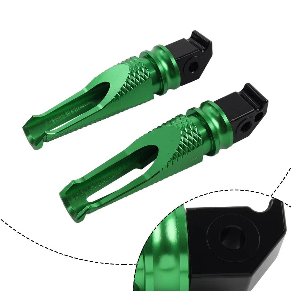 Passenger Footrests Rear Footpegs for Honda CBR600RR (2003–2023), CBR1000RR (2004–2023) Green