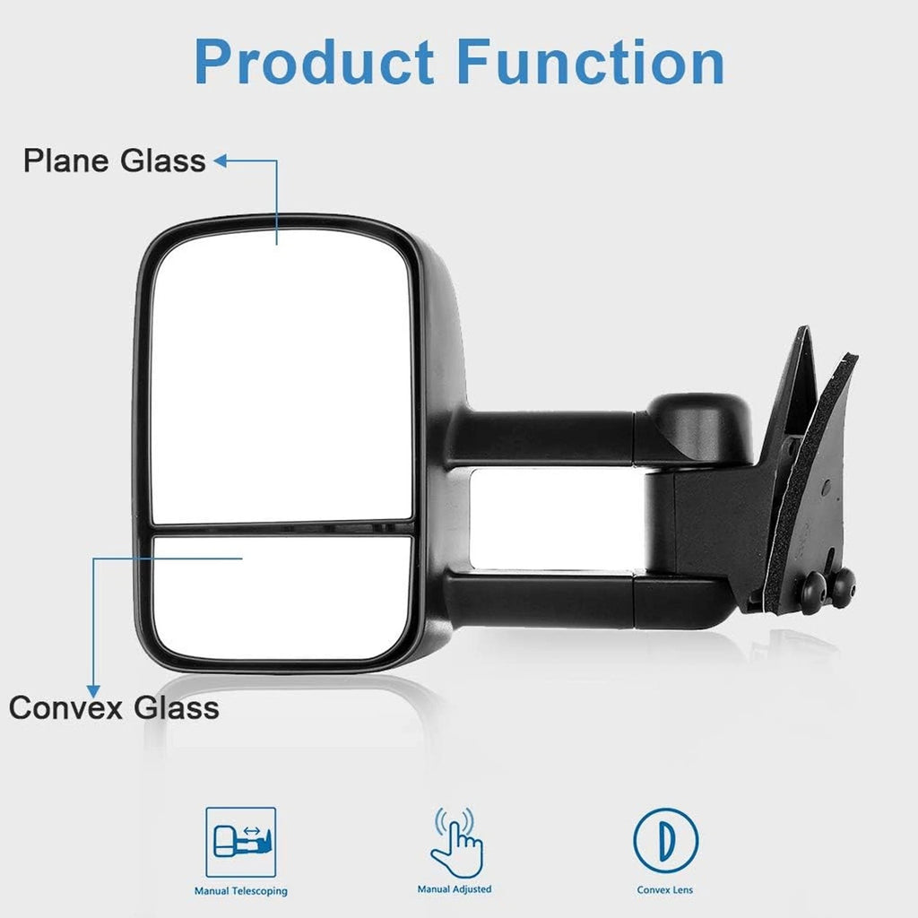 Manual Extending Towing Mirrors for Chevy GMC C/K 1500 2500 3500