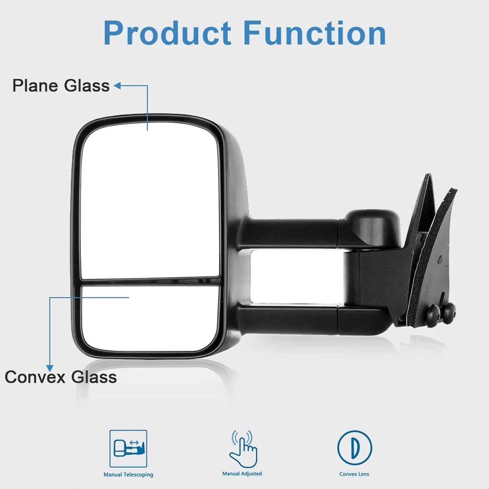 Manual Extending Towing Mirrors for Chevy GMC C/K 1500 2500 3500