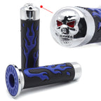 Comfort Blue Rubber Hand Grips 22mm 7/8" for Honda CB
