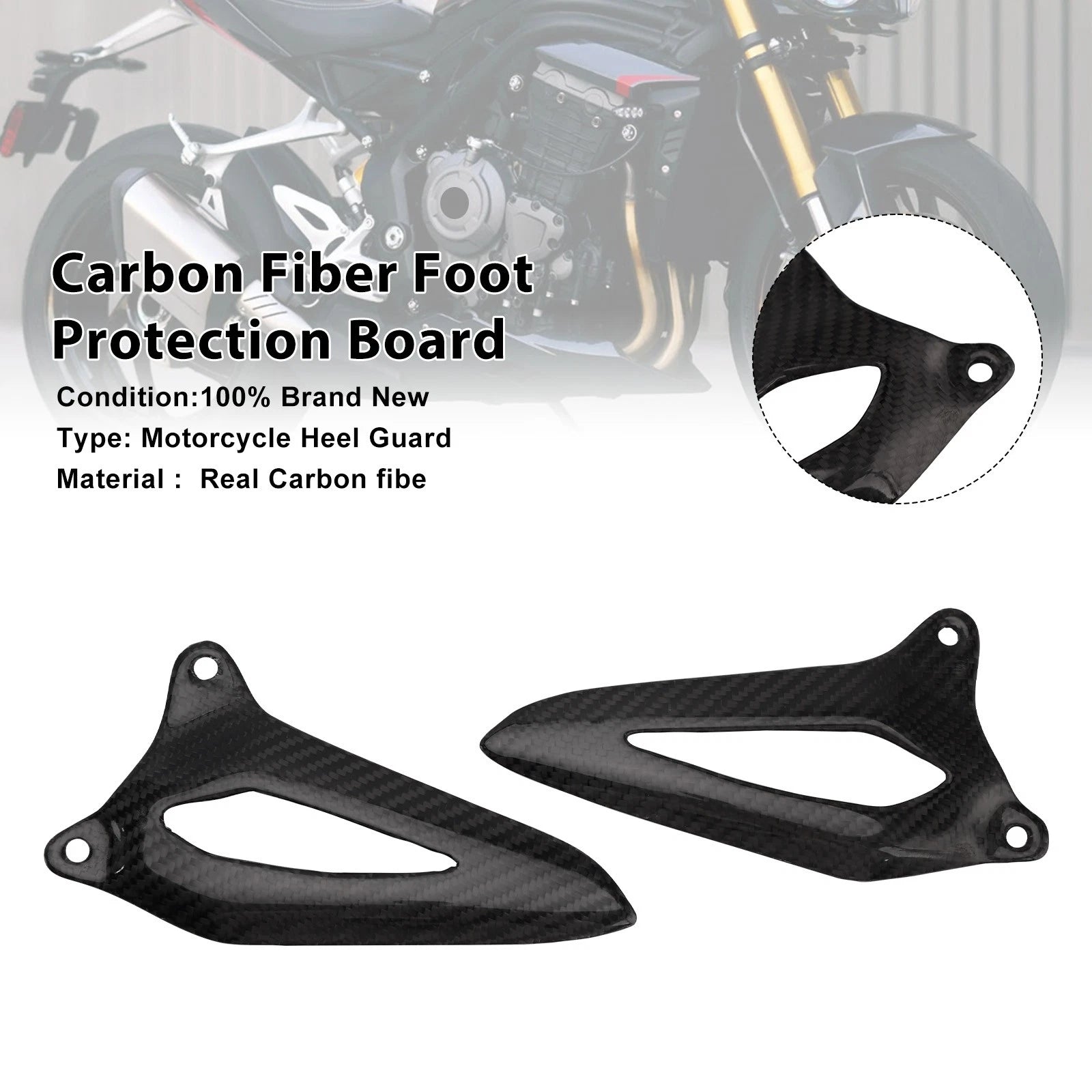 Real Carbon Fiber Foot Board for Speed Triple 1200 RS/RR (2021–2025)
