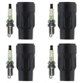 NGK 4 V-Power Spark Plugs & Denso Coil Boots Kit for Dodge Caliber 2007–2012