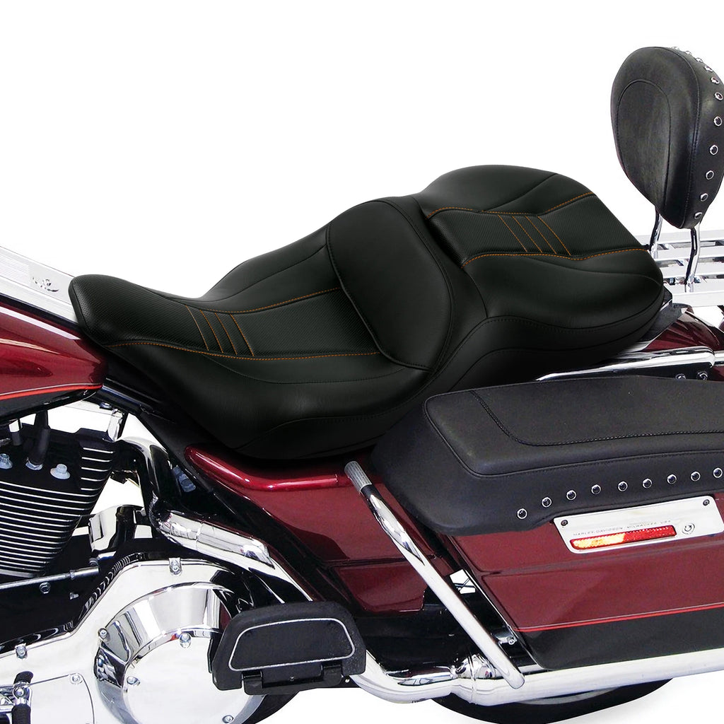 Driver Passenger Seat for Harley Touring Electra Glide FLHT (1997–2007) Black