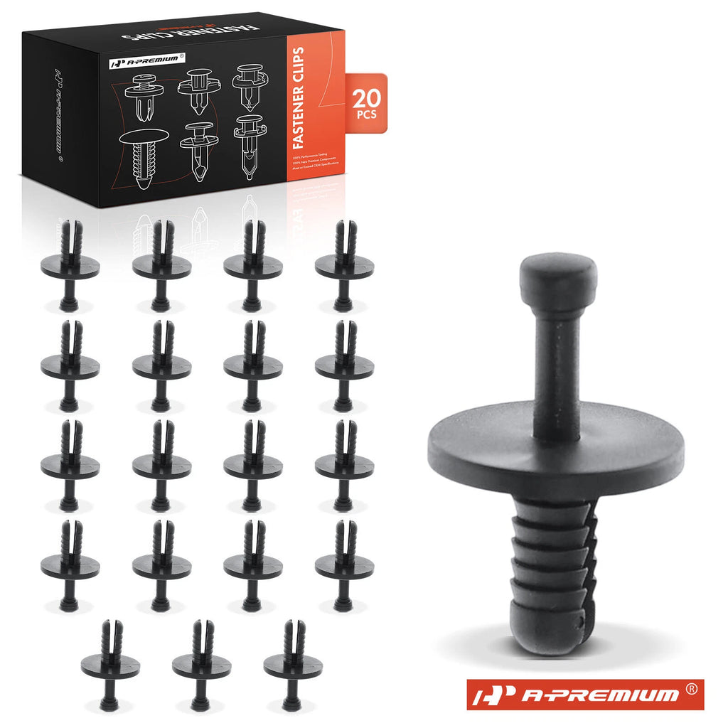 20Pcs 6mm Plastic Black Spreading Rivets for BMW E28 E30 (1982–1994)