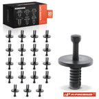 20Pcs 6mm Plastic Black Spreading Rivets for BMW E28 E30 (1982–1994)
