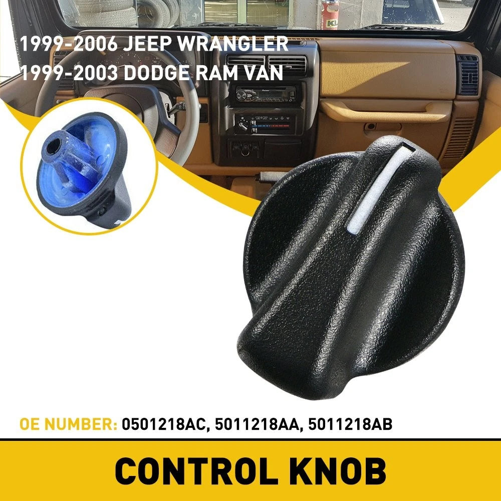 Control Fan Knob for Jeep Wrangler TJ (1999–2006) 5011218AA EXV