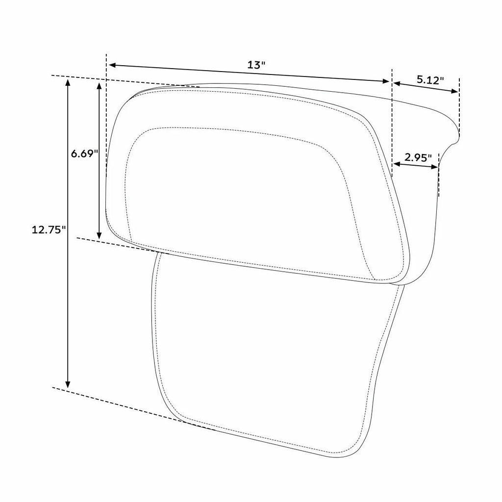 Trunk Razor Chopped Backrest Pad for Harley Touring (2014–2025)