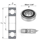 6308VV Deep Groove Ball Bearing for Scooter Skateboard Wheel (40x90x23mm)