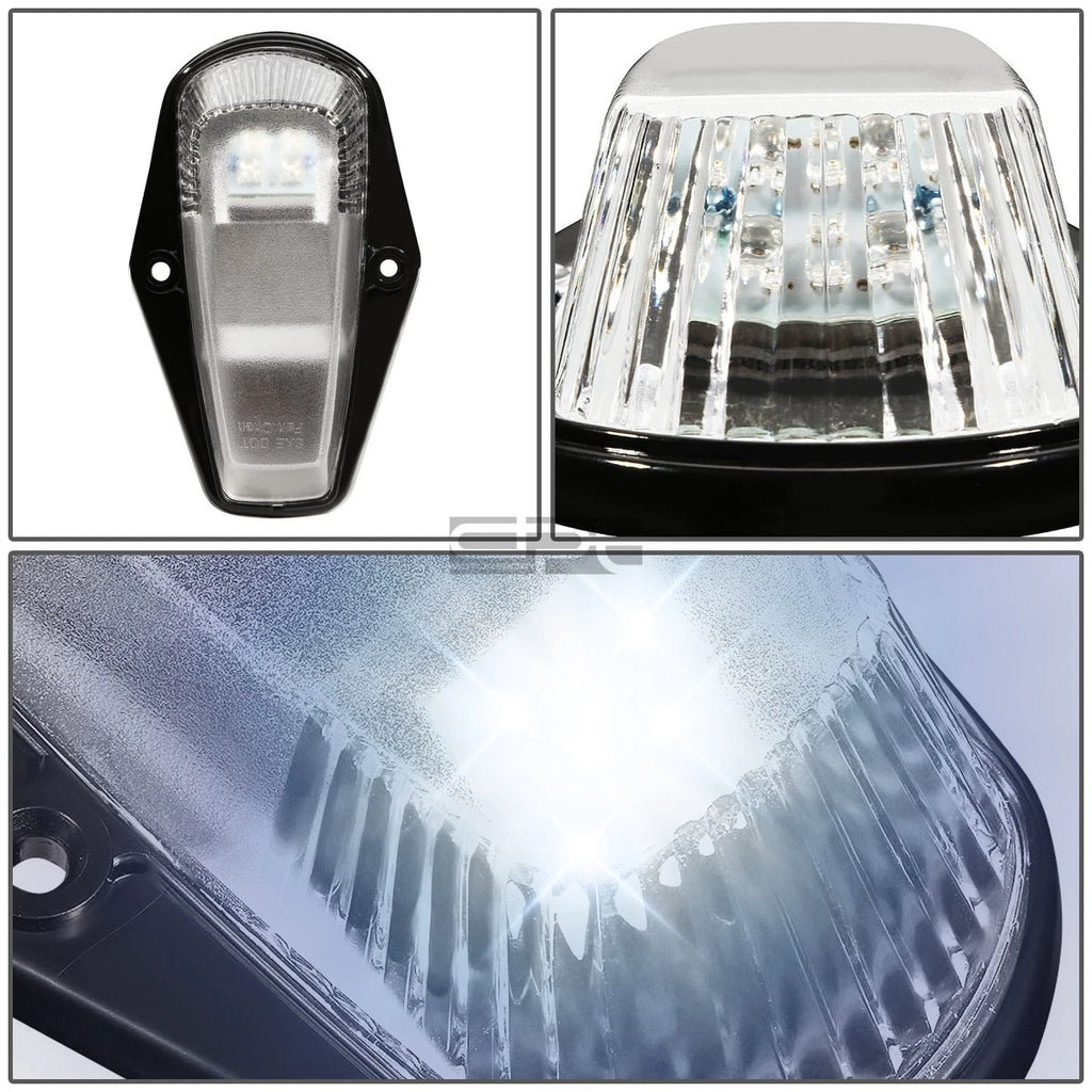 5Pcs Chrome LED Cab Roof Running Lights for F-Series Pickup (1980–1996)