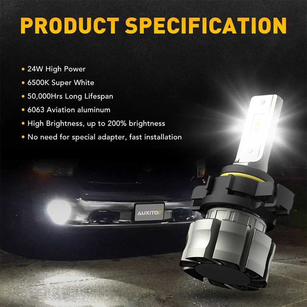 2X LED Fog Driving Lights for H16 5202 (6500K)