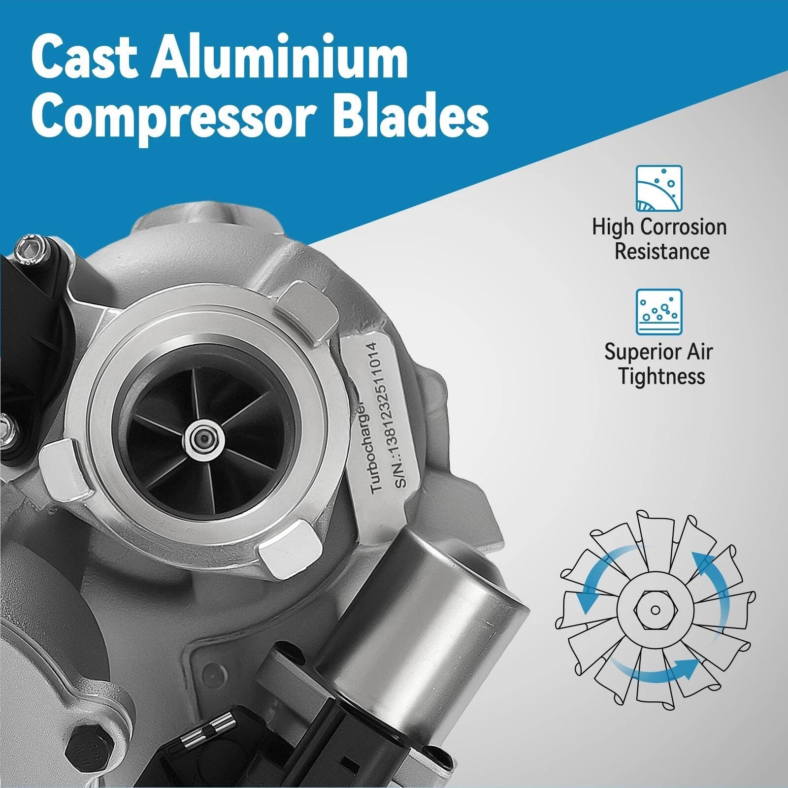 Turbo for VW Atlas Jetta Audi Q3 TT Skoda Octavia III RS 2.0L (2012–2020)