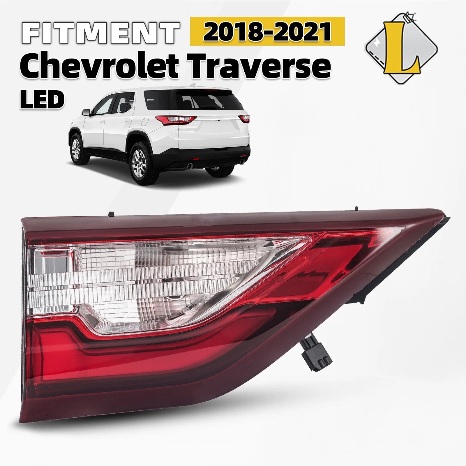 Left Driver Side Inner LED Tail Light Assembly for Chevrolet Traverse (2018–2021)