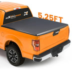 5.25ft Tri-Fold Tonneau Cover for Dodge Dakota Fleetside Bed 2000-04 W/LED Lamp