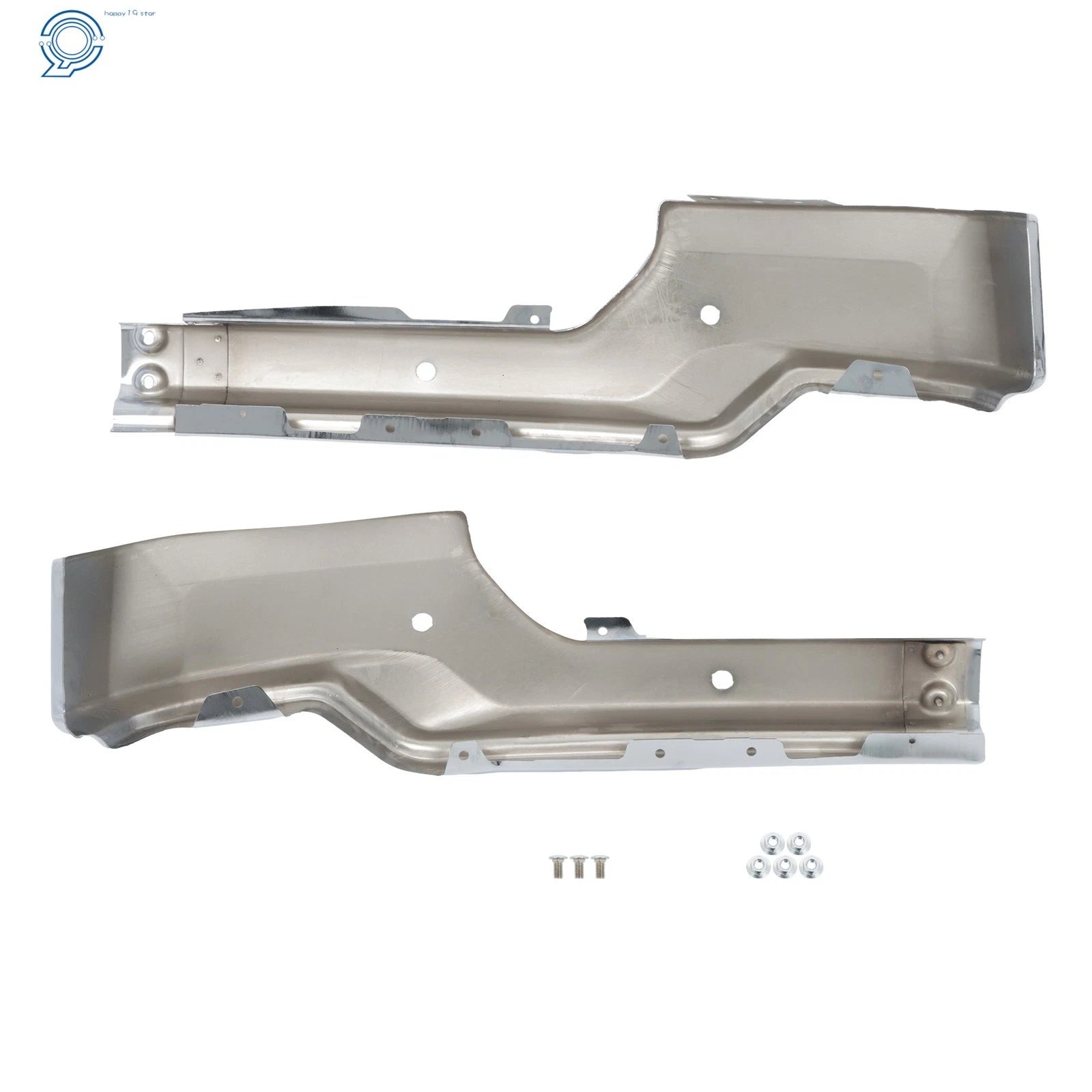 Steel Split Front Bumper for GMC Sierra 1500 (2019-2021) Chrome with Sensor Holes