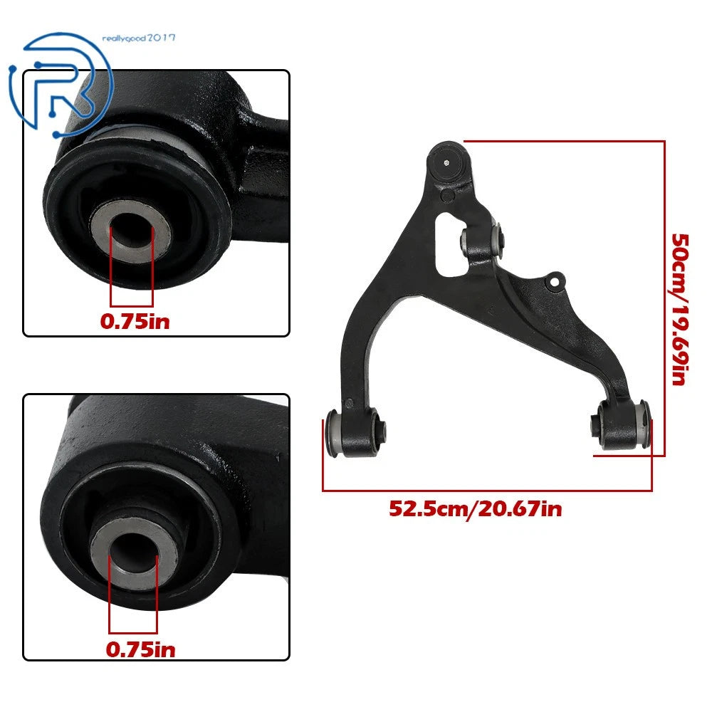 Set of 4 Front Lower Control Arms with Ball Joints for Dodge Ram 1500
