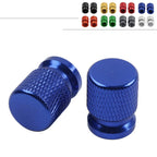 Set of 4 Blue Tire Valve Caps for Car Motor Wheel Rim Vent (Universal)