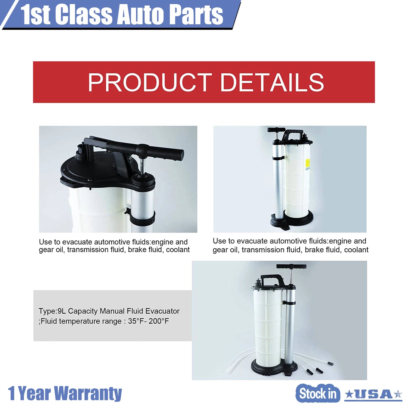Fluid Evacuator Oil Changer for Automotive (Manual)